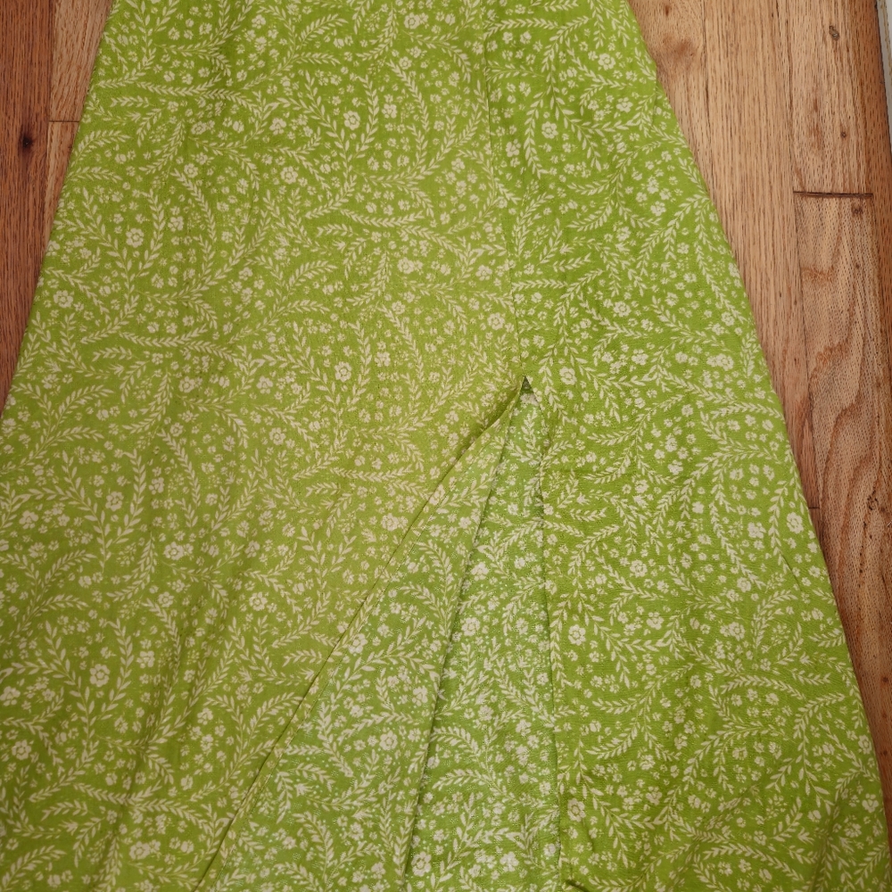Band of the Free NWT Lime Floral Maxi Women's Dress Size XS - Picture 6 of 9